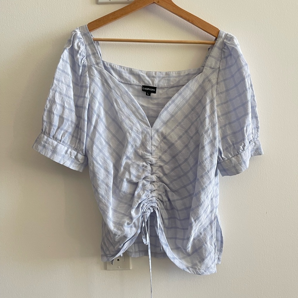 [CALLIPYGIAN] Sweetheart Cinch Top in blue